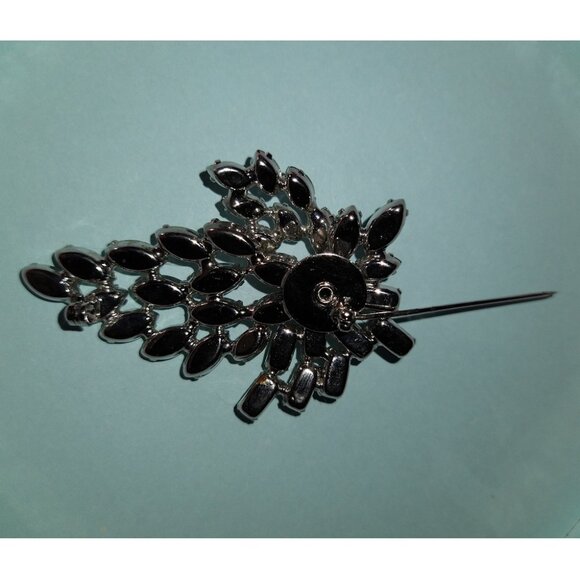 Vintage Rhinestone Brooch Pin 1950s Mid-Century - Picture 5 of 9